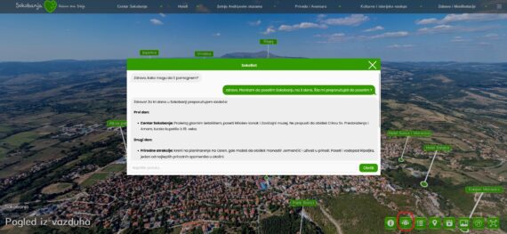 AI Čet bot u virtuelnoj turi