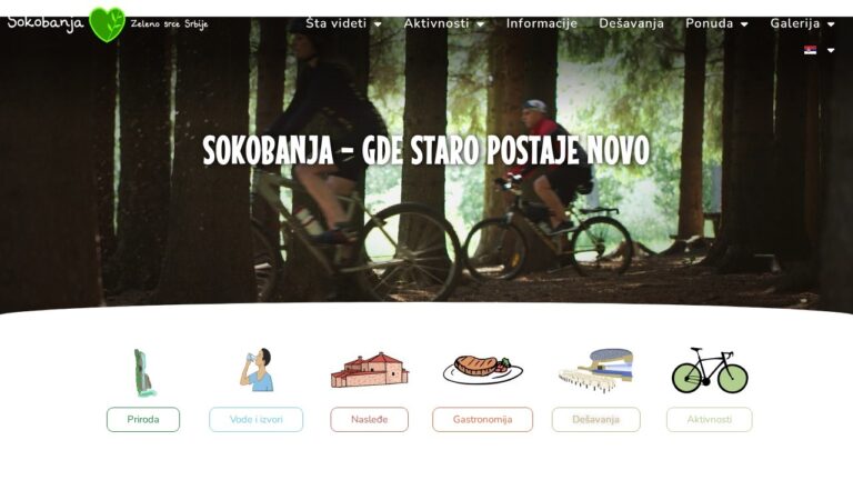 Web sajt Turističke organizacije Sokobanja