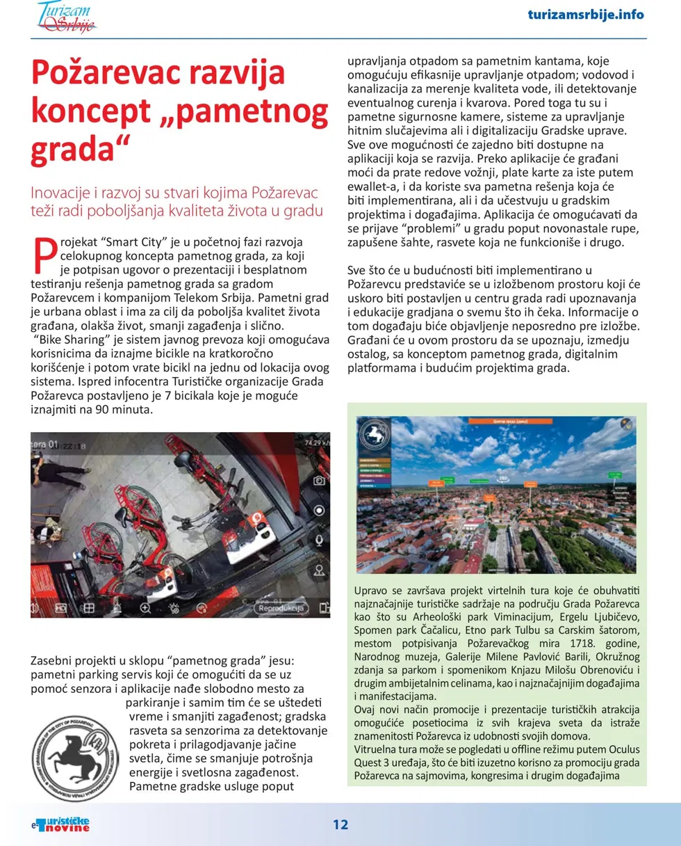 e-Turističke novine, str. 12 – Požarevac razvija koncept pametnog grada