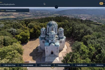 Virtuelna tura Zadužbine Kralja Petra I – Crkva Svetog Đorđa na Oplencu iz vazduha